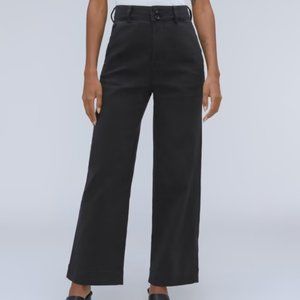 Everlane - The Organic Wide-Leg Pant - Black - Sz 0